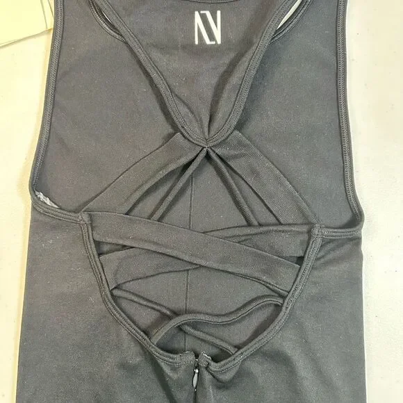 NWT Nocturne Women’s Ribbed Halter Neck Open Back Jumpsuit - Size XS/S MSRP $429
